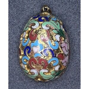 Vintage Chinese Egg Cloisonne Pendant only